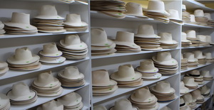 panama Hats on the Rack