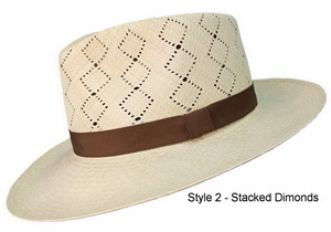 2 vented style panama hat