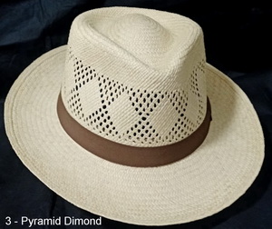 3 vented style panama hat